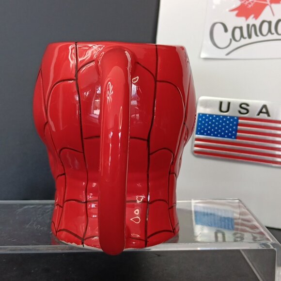 Marvel Spiderman Face 3D Ceramic Mug, 20 oz, Red, V. Good, No Chips 2015 CN - Picture 8 of 12